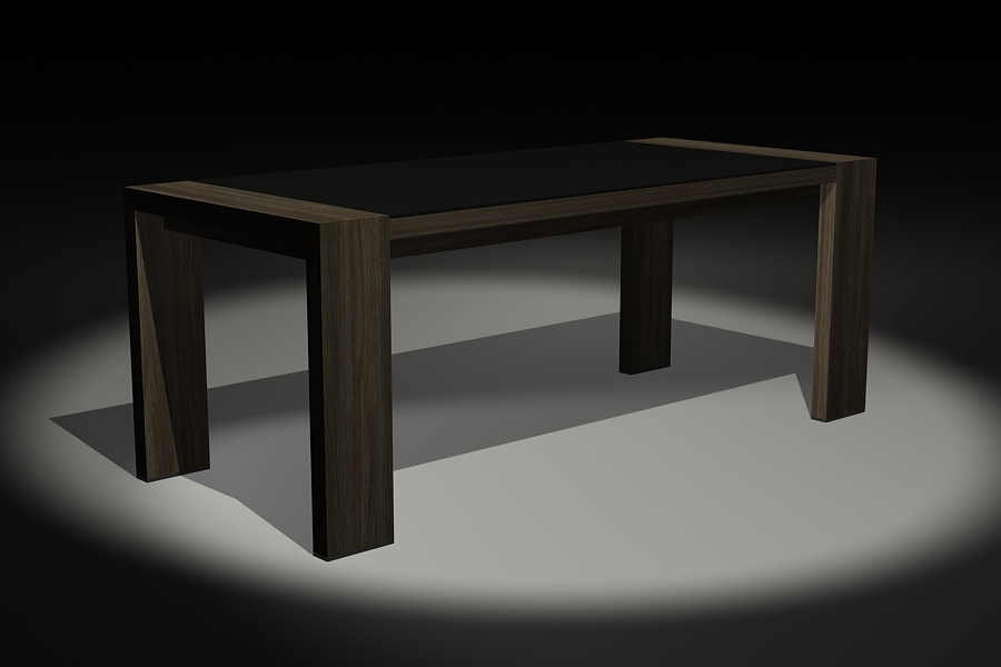 Midnight Menu BK, jedálenský stôl, 900/2100/730mm