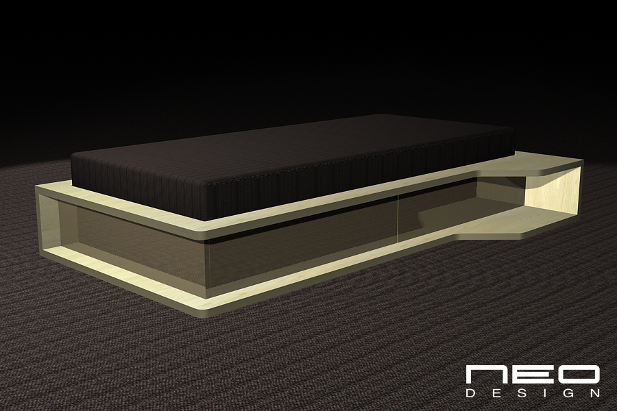 Eva, posteľ s úložným priestorom, 1250/2100/430mm
